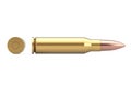 Automatic Rifles 7.62 mm Caliber Metal Bullet. 3d Rendering Royalty Free Stock Photo