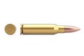 Automatic Rifles 7.62 mm Caliber Metal Bullet. 3d Rendering