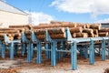 Automatic sorting logs diameter at sawmill