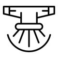 Automatic sprinkler icon outline vector. Soil irrigation