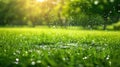 Automatic sprinkler system watering the lawn Royalty Free Stock Photo