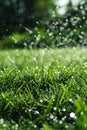 Automatic sprinkler system watering the lawn Royalty Free Stock Photo