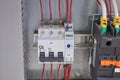 Automatic switch, phase control relay, magnetic starter in the electric Cabinet