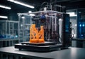 Automatic three dimensional 3d printer performs plastic modeling in laboratory