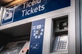 Automatic ticket purchase machine in Connolly DART train station in Dublin