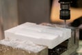 Automatic turning milling machine cutting acrylic artificial stone workpiece