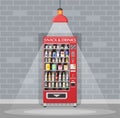 Automatic vending machine with food and drinks. Royalty Free Stock Photo