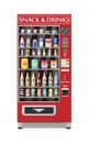 Automatic vending machine with food and drinks. Royalty Free Stock Photo