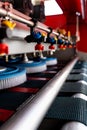 Automatic washing and cleaning of carpets. Industrial line for washing carpets. Royalty Free Stock Photo