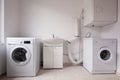 Automatic washing machines in laundry Royalty Free Stock Photo