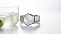 Photorealistic Renderings Of A Watch With Water And Lime