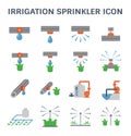 Irrigation sprinkler icon