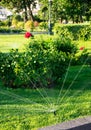 Automatic watering lawns