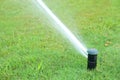 Automatic watering system on grass