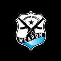 Automatic weapon logo vector icon. Battle weapons. Pistols, rifles. military and weapons illustration