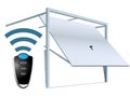 Automatic wireless garage door system Royalty Free Stock Photo