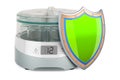 Automatic yogurt maker with shield, 3D rendering