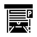 automatically parking gates glyph icon vector illustration Royalty Free Stock Photo