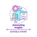 Automating insights concept icon