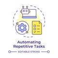 Automating repetitive tasks multi color concept icon Royalty Free Stock Photo