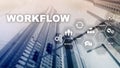 Automation of business workflows. Work process Royalty Free Stock Photo