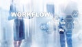 Automation of business workflows. Work process. Reliability and repeatability in technology and financial processes Royalty Free Stock Photo