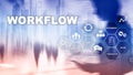 Automation of business workflows. Work process. Reliability and repeatability in technology and financial processes. Royalty Free Stock Photo