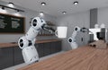 Automation cafe or coffee shop