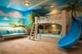 automation child room beach style with smart things Royalty Free Stock Photo