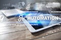 Automation concept as an innovation, improving productivity in technology and business processes. Royalty Free Stock Photo