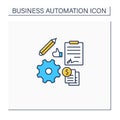 Automation contract management color icon