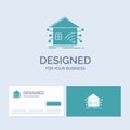 Automation, home, house, smart, network Business Logo Glyph Icon Symbol for your business. Turquoise Business Cards with Brand