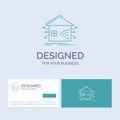 Automation, home, house, smart, network Business Logo Line Icon Symbol for your business. Turquoise Business Cards with Brand logo