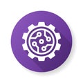 Automation icon with long shadow for graphic and web design.