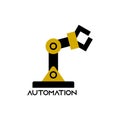 Automation icon, Robotic arm black icon