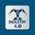 Industry 4.0 icon,Technology concept. illustration Royalty Free Stock Photo