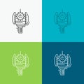Automation, industry, machine, production, robotics Icon Over Various Background. Line style design, designed for web and app. Eps Royalty Free Stock Photo