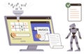 Automation of Invoice Processing with AI-Powered Tools and Robotic Systems for Streamlined Workflow Royalty Free Stock Photo
