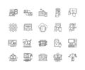Automation line icons, signs, vector set, outline illustration concept