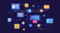 automation loading workflow diagram Royalty Free Stock Photo