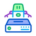 automation machine learning color icon vector illustration