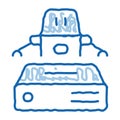 automation machine learning doodle icon hand drawn illustration