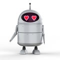 Android robot in love