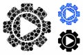 Automation Mosaic Icon of Circle Dots