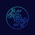 automation and optimization linear icon for web