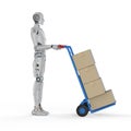 Automation robot with hand truck
