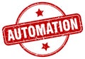 automation stamp. automation round grunge sign.