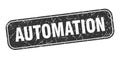automation stamp. automation square grungy isolated sign.