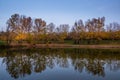 Late fall evening at Lac des Dames, Bourg Saint AndÃÂ©ol France Royalty Free Stock Photo