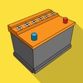 For automobile battery.Car single icon in flat style vector symbol stock illustration web. Royalty Free Stock Photo